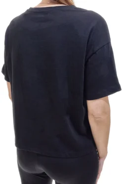 T-Shirt Nera con Stampa Frontale NO LIMITS LABK003S25