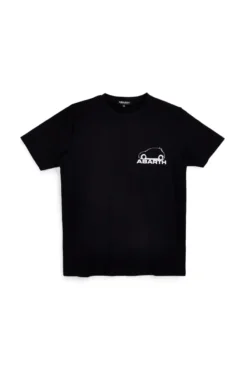 T-shirt nera con stampa logo Abarth AH017TE