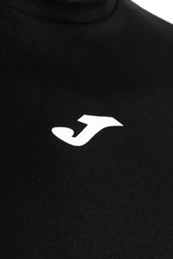 T-shirt nera in cotone con logo gommato Joma Short Sleeve T-Shirt