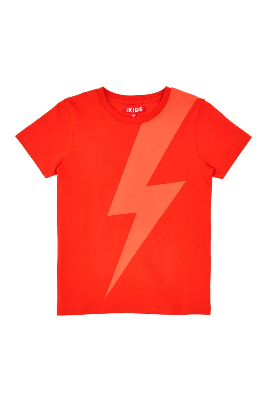 T-Shirt Rossa con Lampo Stampato Pitt Kids PT-B-T-05029