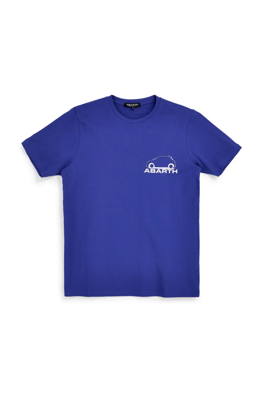 T-shirt royal con stampa logo Abarth AH017TE