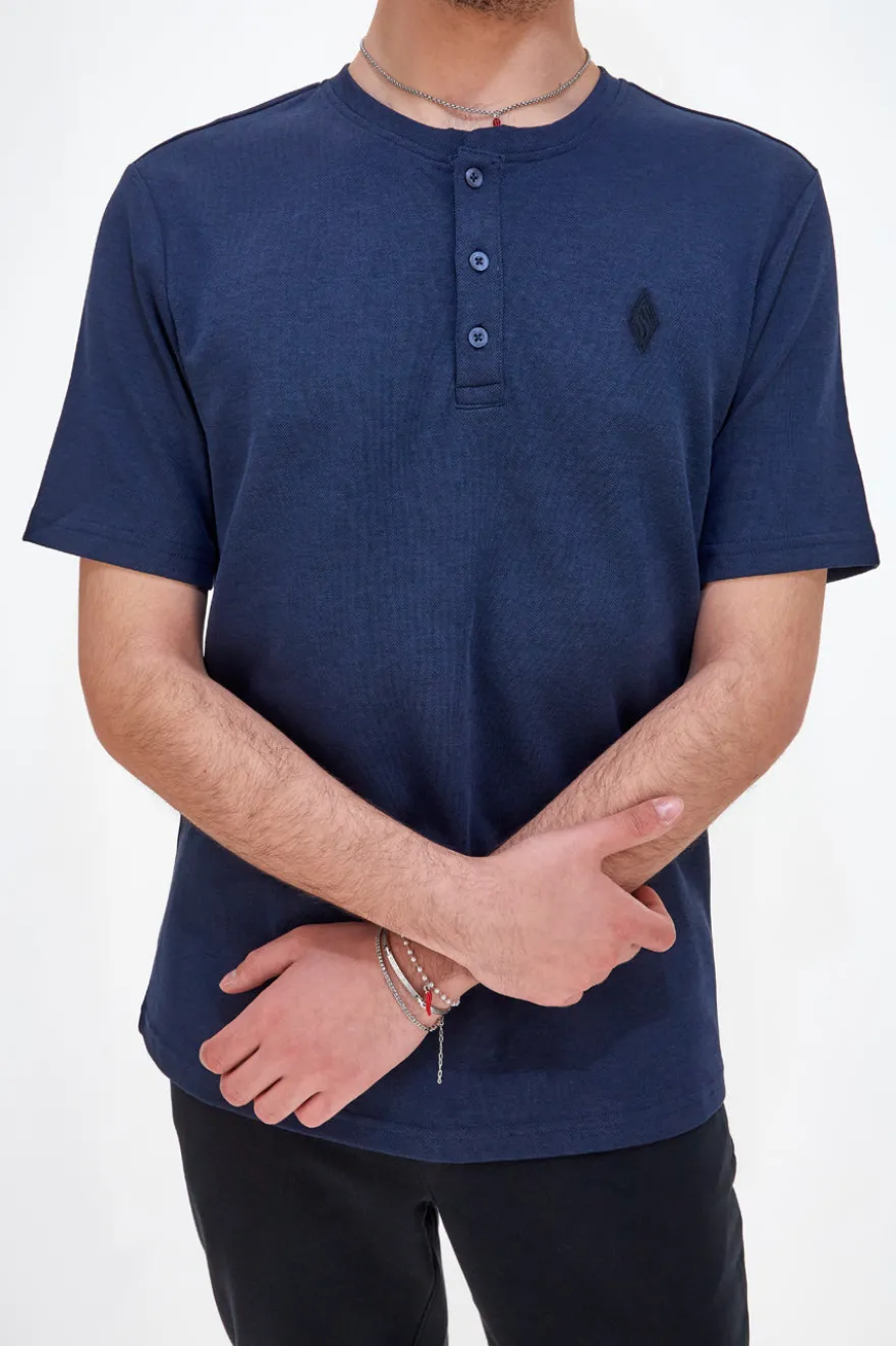 T-Shirt Skechers GOKNIT Blu Piquet