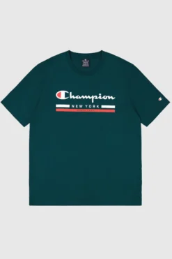 T-SHIRT VERDE GIROCOLLO CHAMPION CREWNECK