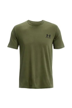 T-shirt verde leggera in misto cotone ad asciugatura rapida Under Armour M Sportstyle LC SS