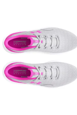 Under Armour W CHARGED SURGE 4 Laufschuhe in Grau und Fuchsia