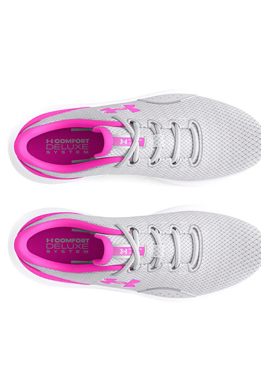 Under Armour W CHARGED SURGE 4 Laufschuhe in Grau und Fuchsia