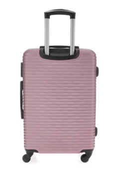 Valigia rigida rosa media con ruote girevoli Prima riga PR166/M