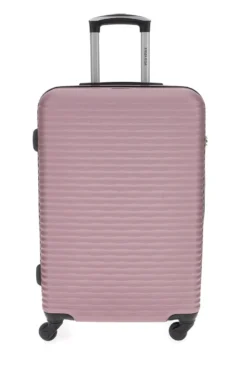 Valigia rigida rosa media con ruote girevoli Prima riga PR166/M