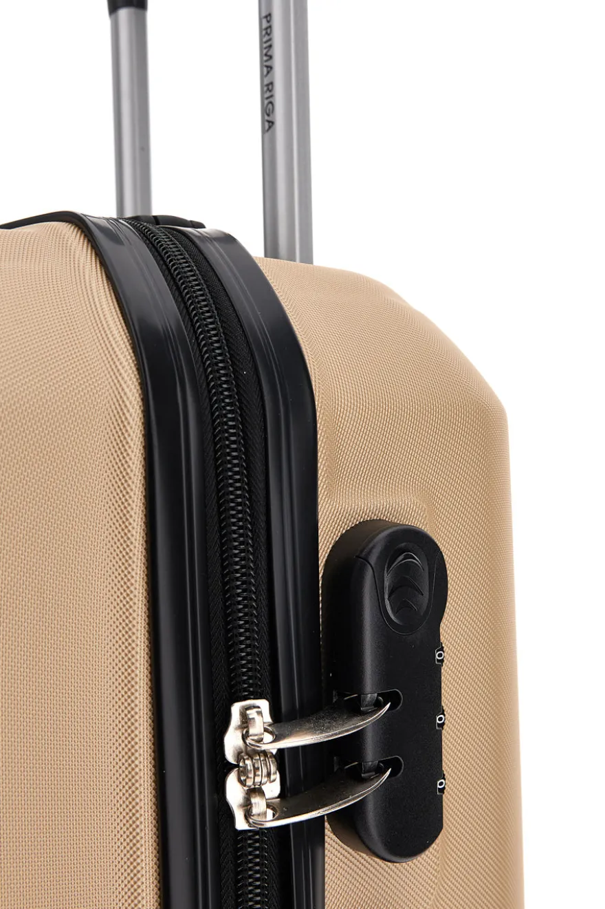 Valigia trolley grande champagne con lucchetto integrato Prima Riga PR173/G