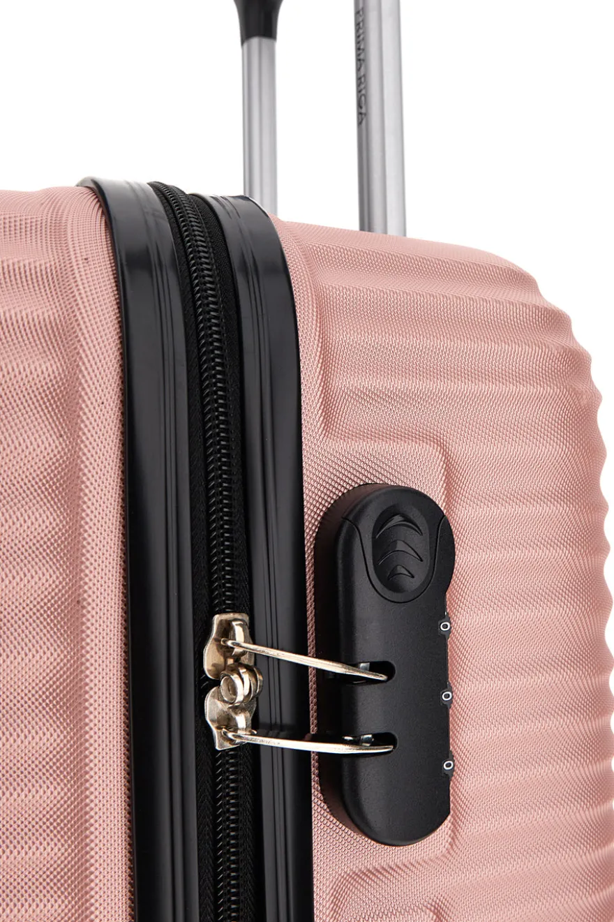 Valigia Trolley piccolo rosa 4 ruote multidirezionali Prima Riga PR172P