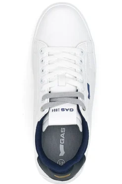 Weißblaue Sneakers aus Synthetikmaterial Gas 414185
