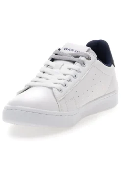 Weißblaue Sneakers aus Synthetikmaterial Gas 414185