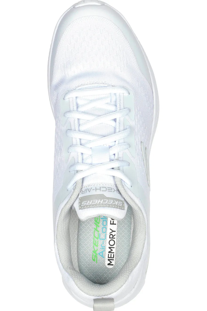 Weiße Fitnessschuhe Skechers Dyna-Air