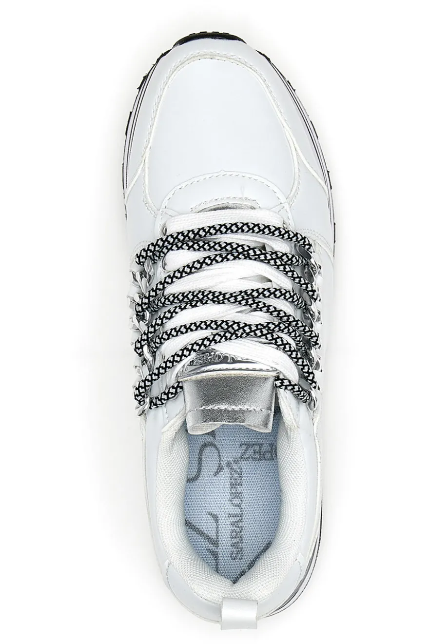 Weiße Flatform-Sneaker von Sara Lopez