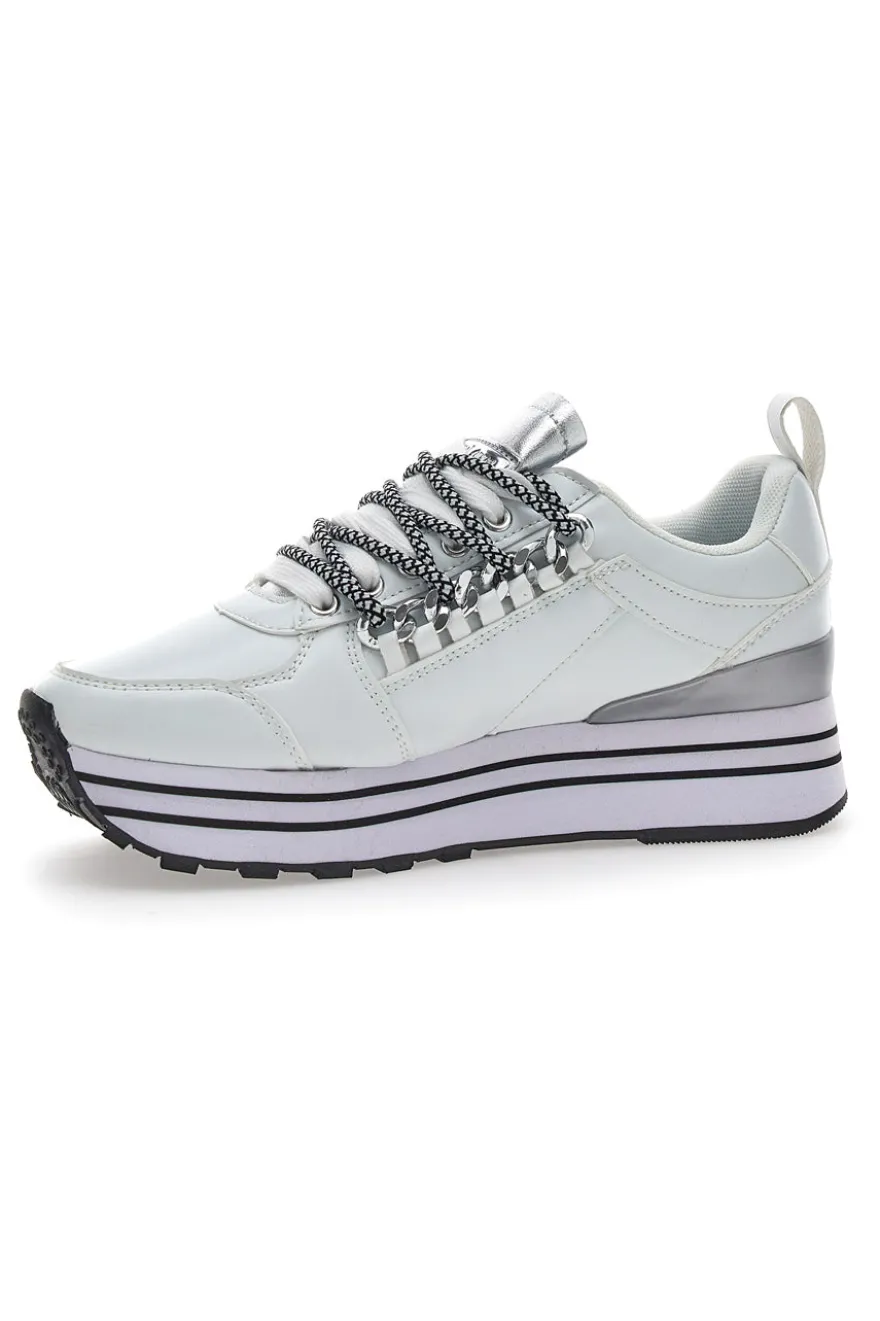 Weiße Flatform-Sneaker von Sara Lopez