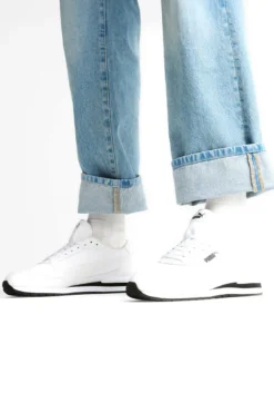 Weiße Ledersneakers Puma ST Runner v4 L