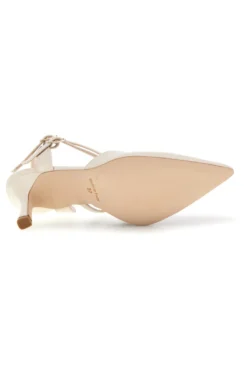 Weiße Pumps mit Riemen Pittarello couture 3811S