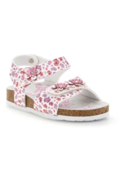 Weiße Sandalen mit Herzchen Print Pitt kids 14609