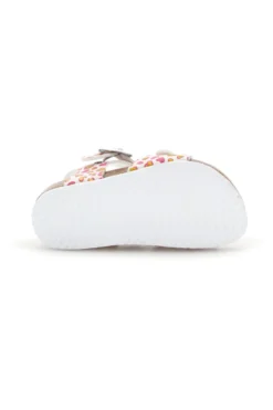 Weiße Sandalen mit Herzchen Print Pitt Kinder 14611