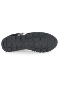 Weiße/schwarze Lunar-Sneaker mit Baumwollgürtel