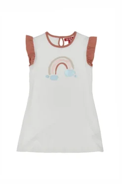 Weißes Kleid mit Rainbow Pitt Kids 05082