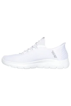 Weiße Slip-on-Sneaker aus Mesh mit Air Cooled Memory Foam, Skechers Summits High Range