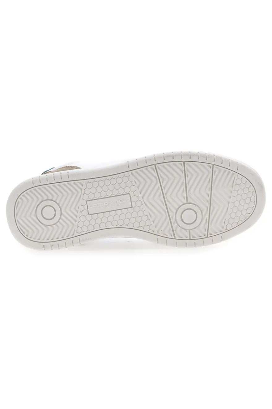 Weiße Sneakers Baumwollgürtel Austria Multi