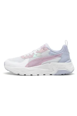 Weiße Sneakers mit blauen und rosa Details PUMA Trinity Lite Blurry Dreams JR
