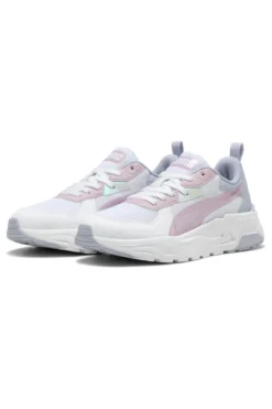 Weiße Sneakers mit blauen und rosa Details PUMA Trinity Lite Blurry Dreams JR