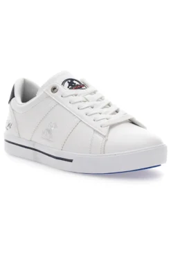 Weiße Sneakers mit kontrastierenden blauen Details US POLO CLUB SUMMY LTX