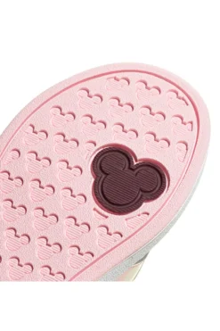 Weiße Sneakers mit rosa Details und Klettverschluss Adidas Grand Court Minnie El K