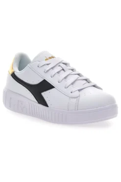 Weiße Sneakers mit schwarzem und goldenem Logo DIADORA GAME STEP SKIN GS