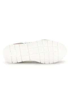 Weiße Turnschuhe mit Details in Beige und Salbei Obermaterial aus Leder Prima riga 33314
