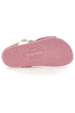 Weiße und fuchsiafarbene Sandalen mit Glitzerblume PITTARELLO BIO 257A084SR