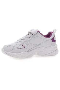 Weiße und fuchsiafarbene Sneakers mit Klettverschluss und elastischen Schnürsenkeln CHAMPION COUNTESS G PS