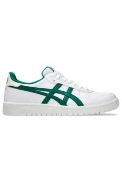 Weiße und grüne Turnschuhe mit Schnürsenkeln Asics Japan S