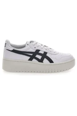 Weiße und schwarze Plateau-Sneaker mit Ortholite Asics Japan S PF