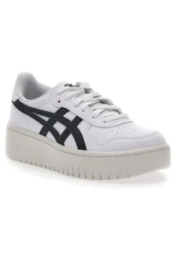 Weiße und schwarze Plateau-Sneaker mit Ortholite Asics Japan S PF
