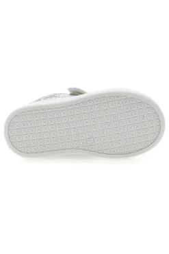 Weiße und silberne Sneakers mit Klettverschluss LAURA BIAGIOTTI AG17132