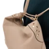 Zaino Borsa Beige Con Cuori Oro Lancetti Duffle 255-1