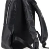Zaino in pelle nera con tasche interne LANCETTI CARIUS