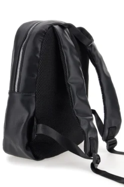 Zaino in pelle nera con tasche interne LANCETTI CARIUS