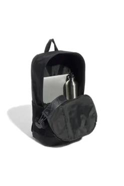 Zaino nero Adidas Linear Backpack con stampa verticale