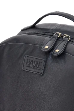 Zaino nero in vera pelle con tasche laterali Basile BA3545DX