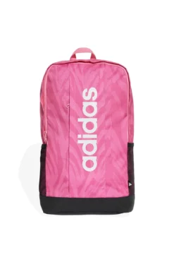 Zaino rosa con stampa animalier e logo verticale Adidas LIN G BPK W