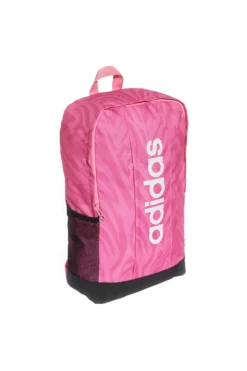 Zaino rosa con stampa animalier e logo verticale Adidas LIN G BPK W