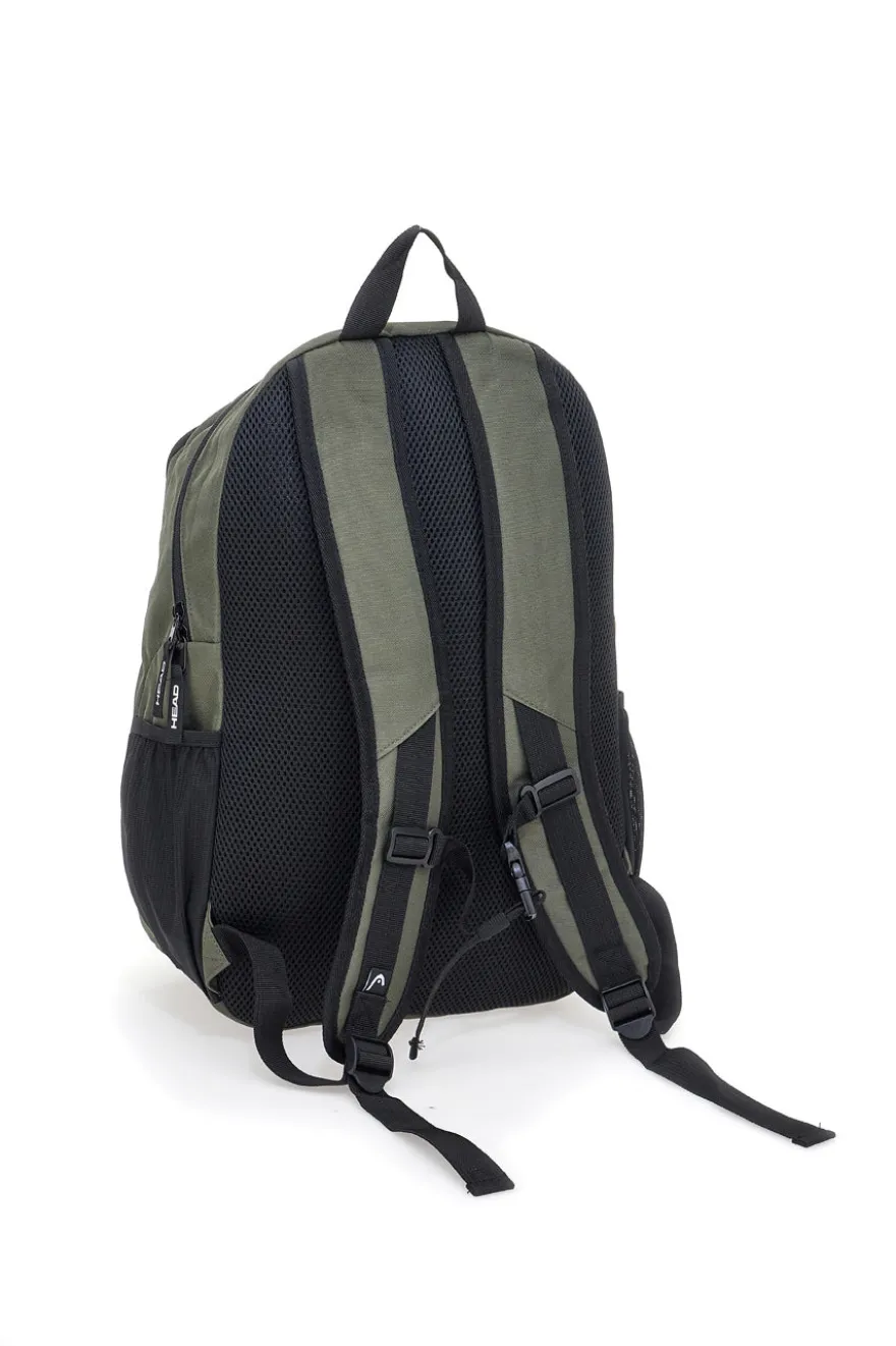 Zaino verde militare con tasche multiple e rete frontale Head HBK048