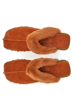 Zoccoli Clogs in EcoFur Pittarello Must Have 15301 Cognac