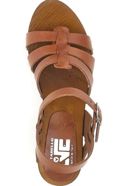 Zoccoli con Cinturino Cognac Vera Pelle Pittarello Love 5759