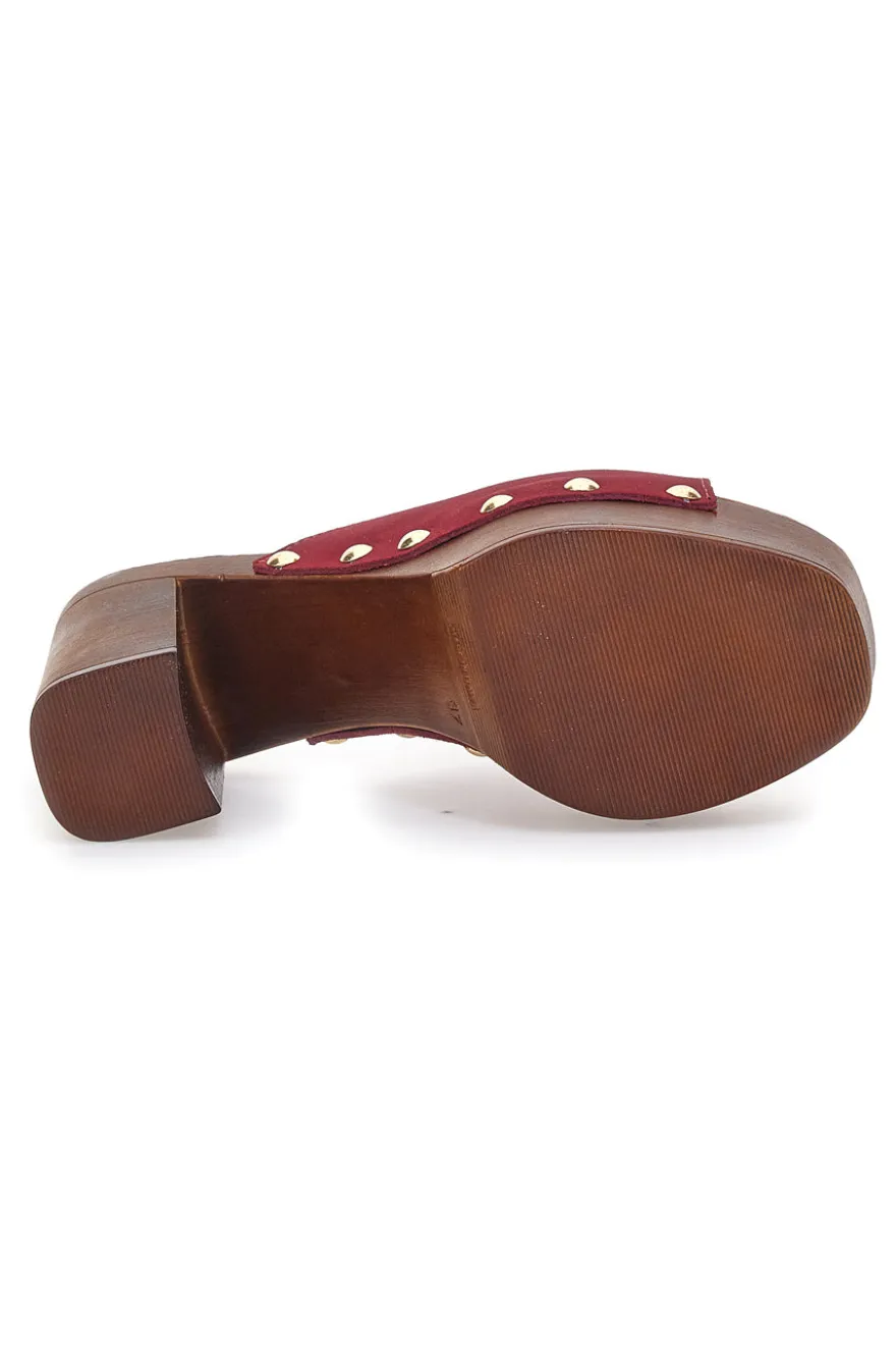 Zoccoli Mules Vinaccia con borchie PITTARELLO LOVE 35011/SC